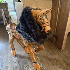 H&M Black Faux Fur Scarf Snood